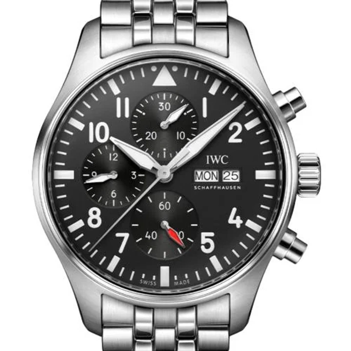 IWC Pilot Chronograph IW378002 (2026) - Zwart wijzerplaat 43mm Staal (1/1)
