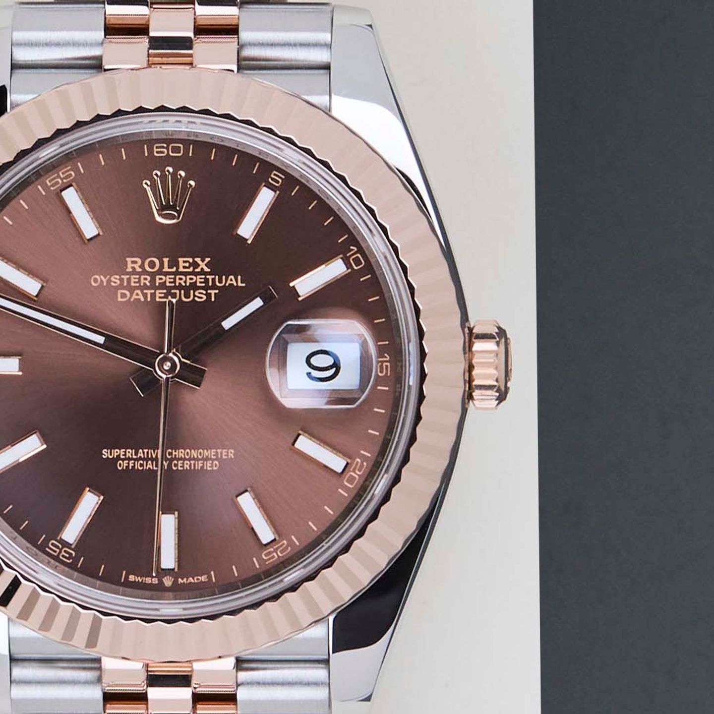 Rolex Datejust 41 126331 (2023) - Brown dial 41 mm Gold/Steel case (5/8)