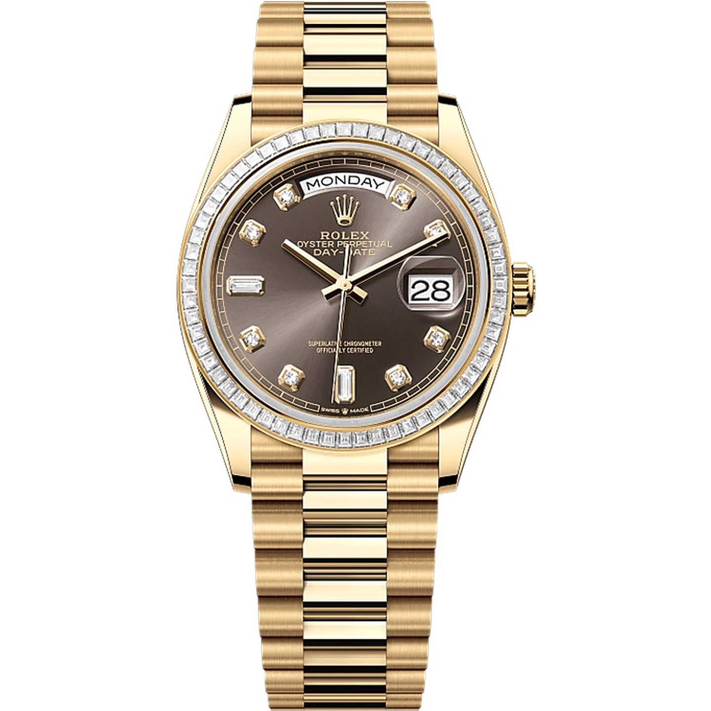 Rolex Day-Date 36 128398TBR (2025) - Grijs wijzerplaat 36mm Geelgoud (1/1)