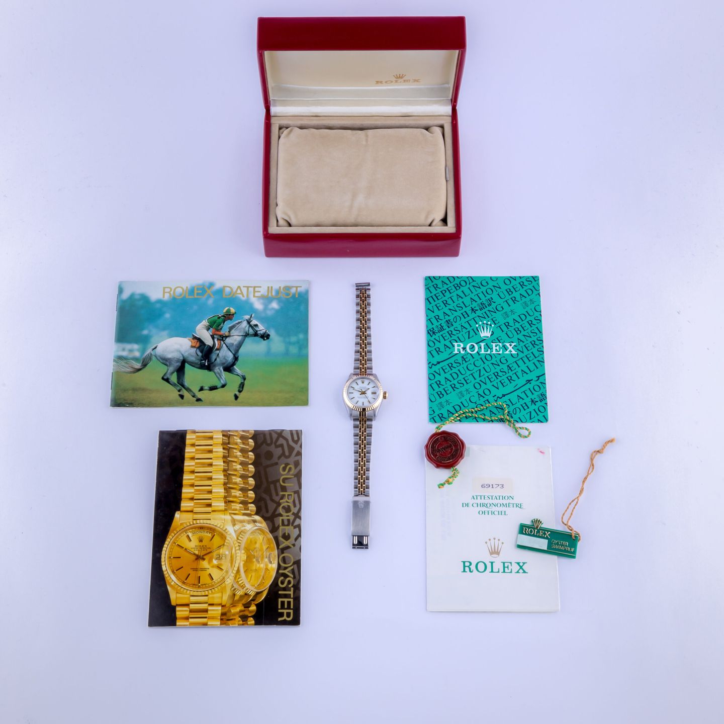 Rolex Lady-Datejust 69173 (1988) - 26mm Goud/Staal (8/8)