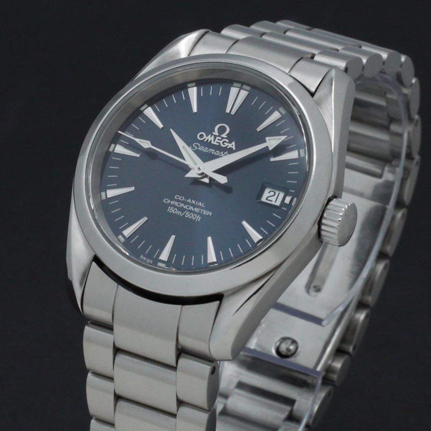 Omega Seamaster Aqua Terra 2504.8 (2005) - Blauw wijzerplaat 36mm Staal (7/7)