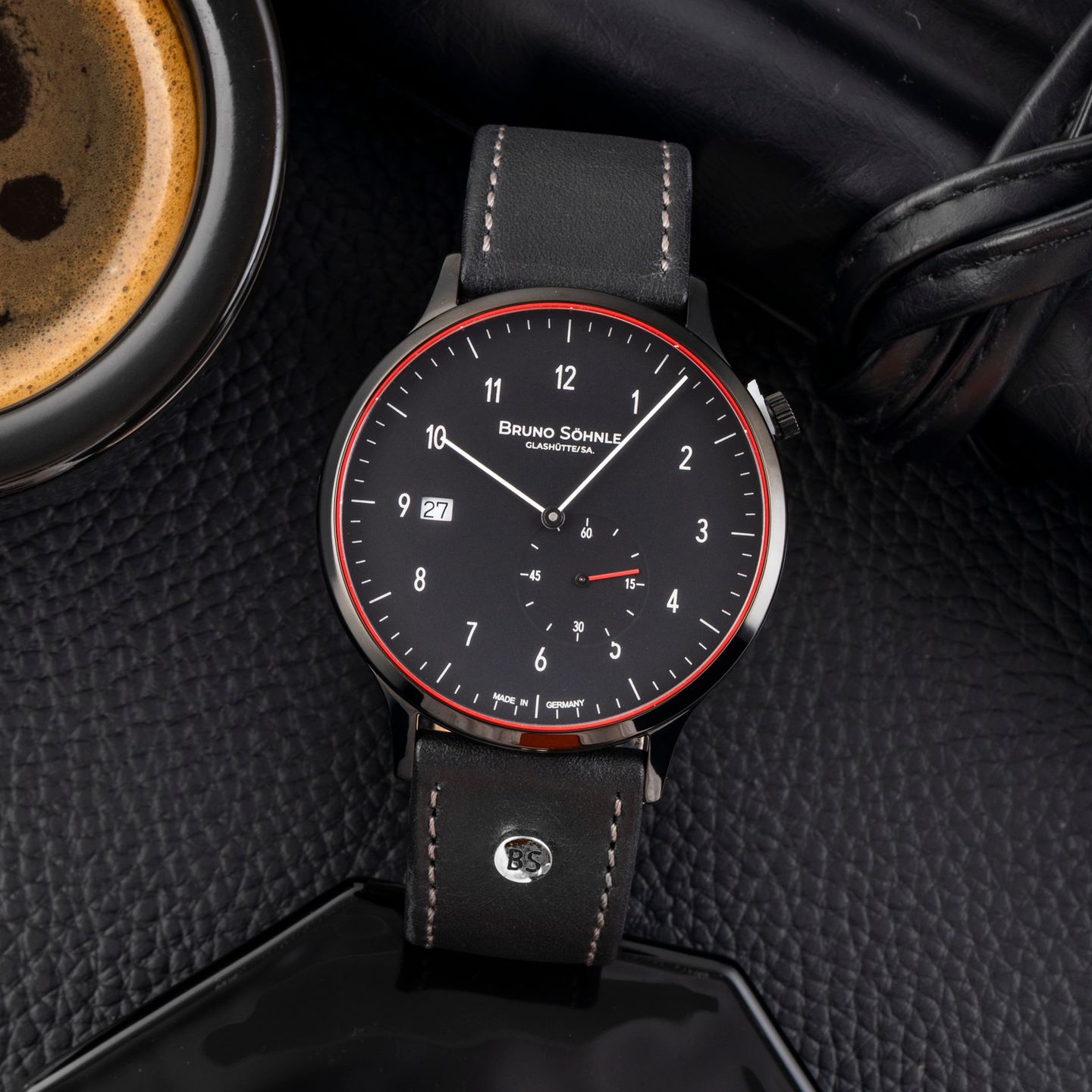 Bruno Söhnle Brunello 17-73212-761 (2025) - Black dial 41 mm Steel case (3/8)