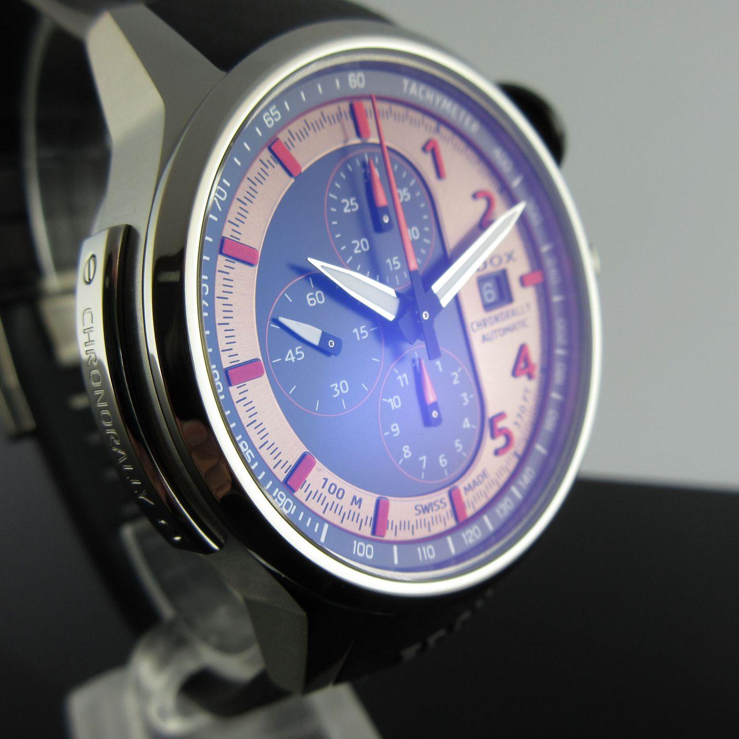 Edox Chronorally 01129-TNCA-BENO (2024) - Bruin wijzerplaat 45mm Titanium (5/8)