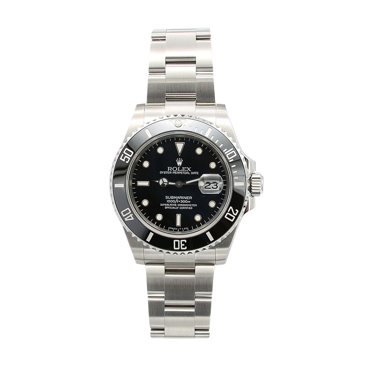 Rolex Submariner Date 16610 (Onbekend (willekeurig serienummer)) - Zwart wijzerplaat 40mm Staal (8/8)