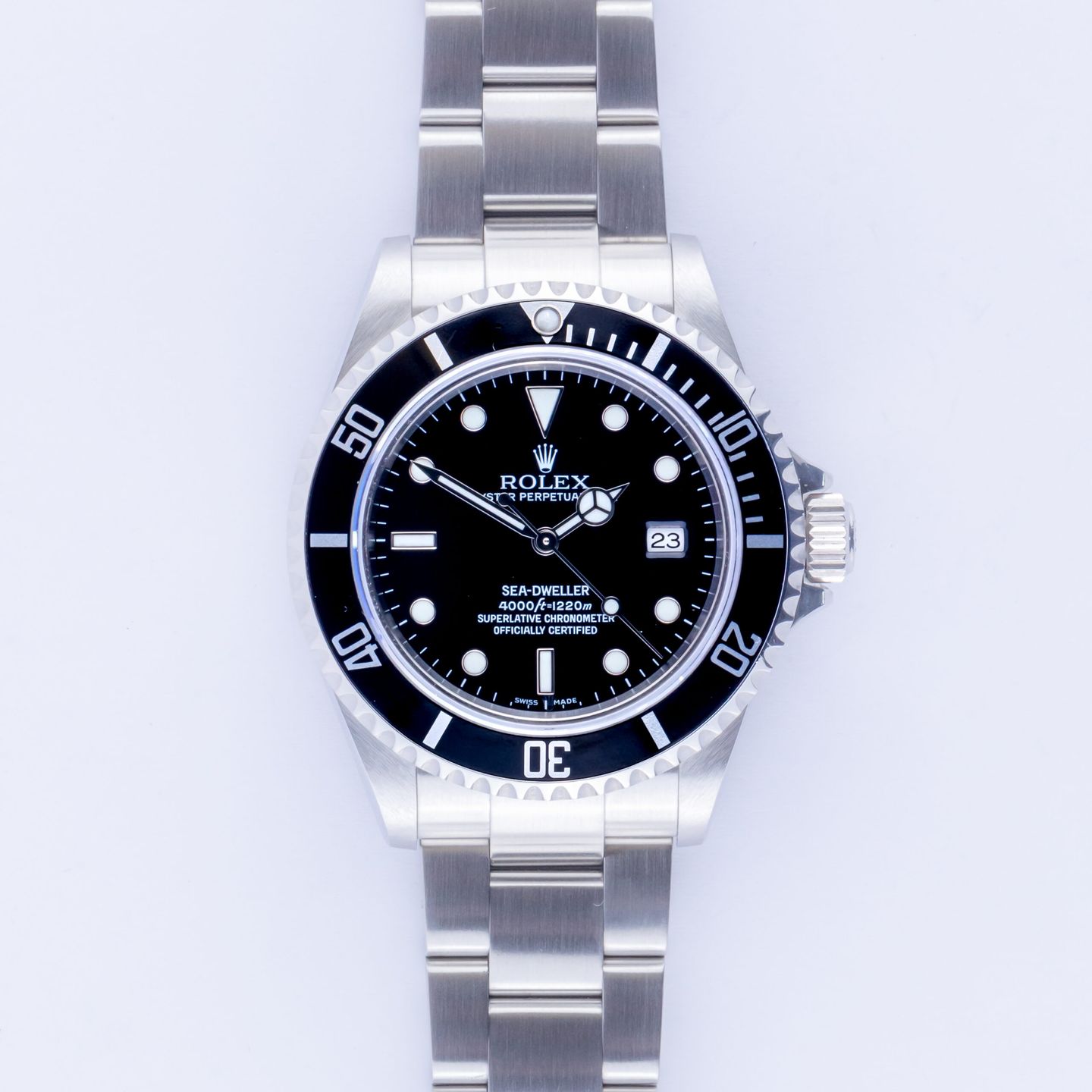 Rolex Sea-Dweller 4000 16600 (2006) - Zwart wijzerplaat 40mm Staal (3/8)