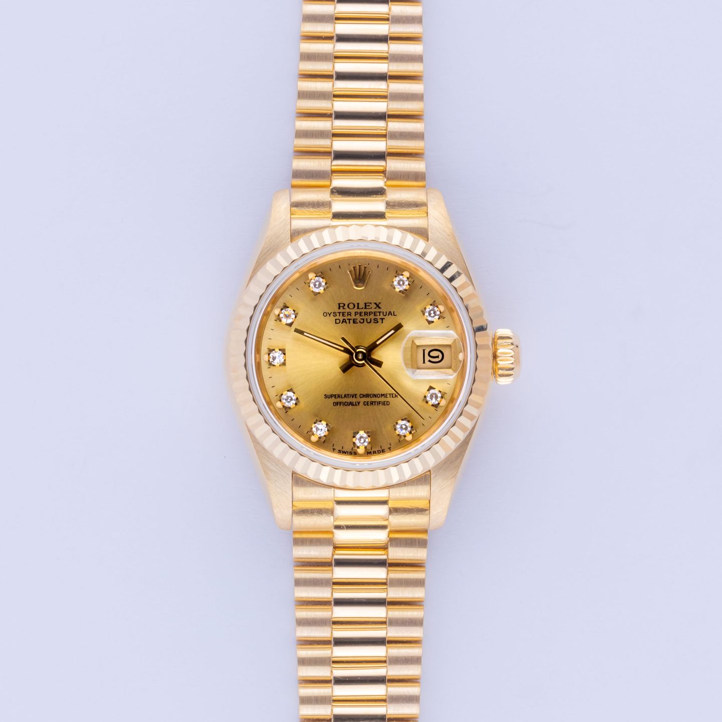 Rolex Lady-Datejust 69178 (1990) - 26mm Geelgoud (3/8)