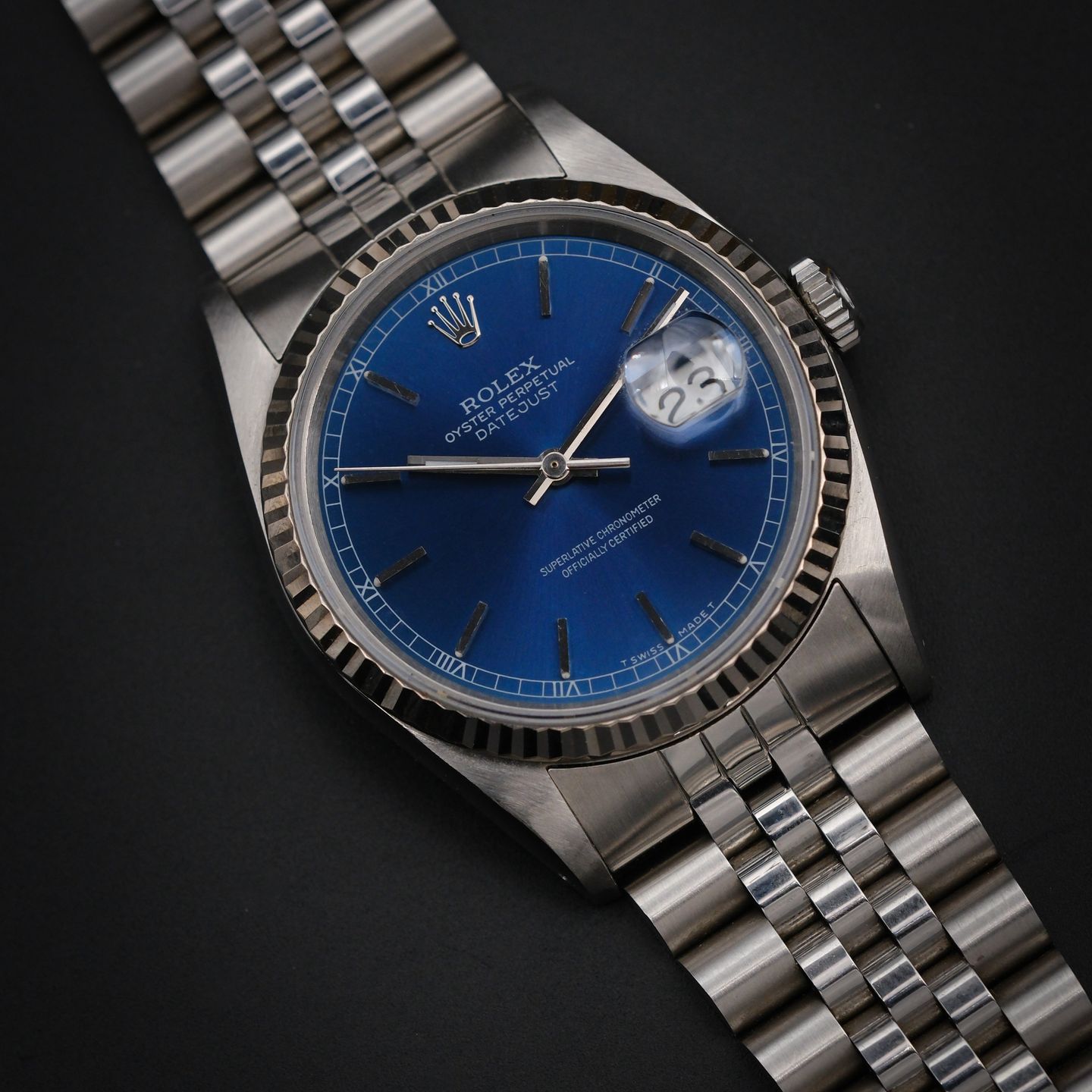 Rolex Datejust 36 16234 (1991) - Blauw wijzerplaat 36mm Staal (1/5)