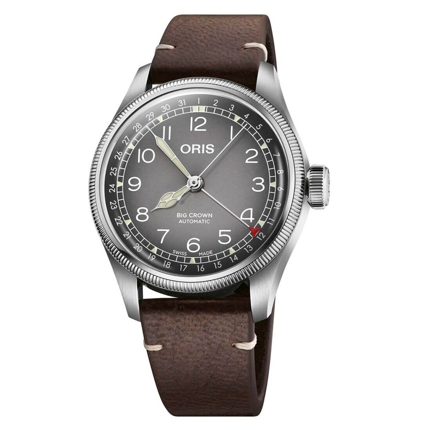 Oris Miles Tonneau 01 754 7779 4063-Set (2023) - Grijs wijzerplaat 38mm Staal (1/2)