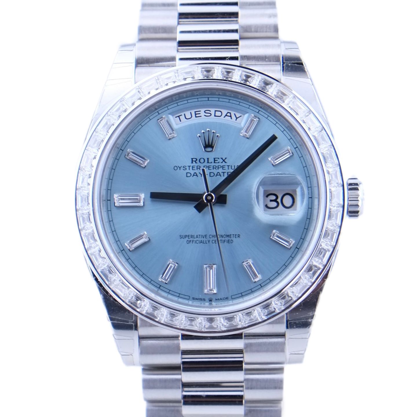 Rolex Day-Date 40 228396TBR (2020) - Blue dial 40 mm Platinum case (1/1)