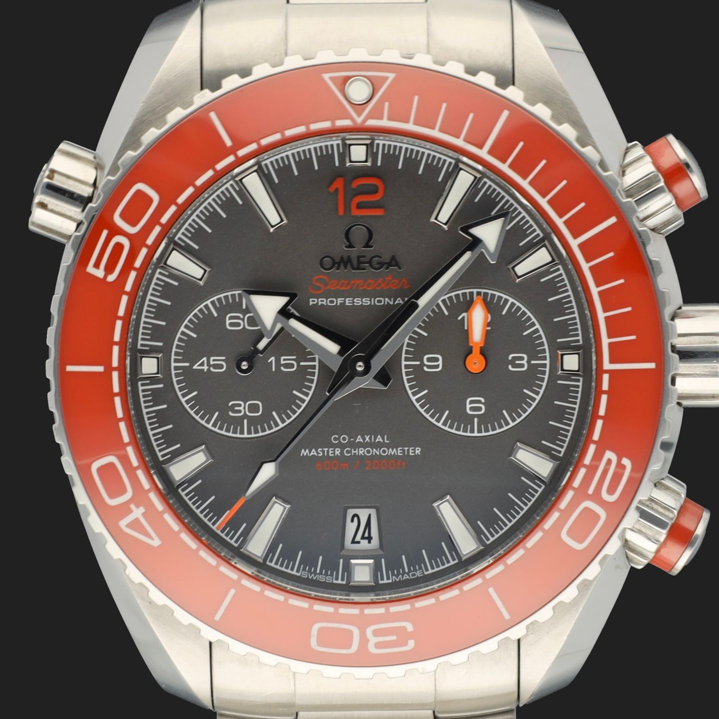 Omega Seamaster Planet Ocean Chronograph 215.30.46.51.99.001 (2020) - Grijs wijzerplaat 46mm Staal (2/8)