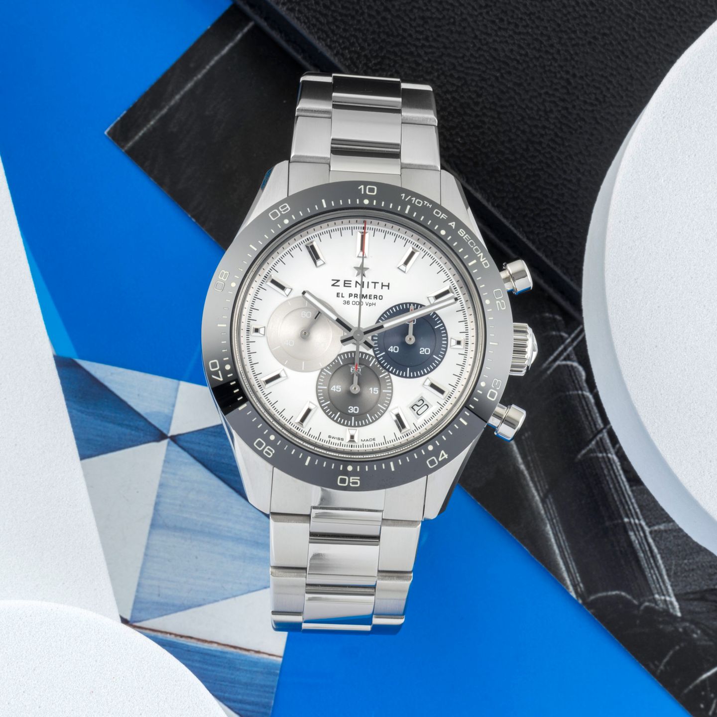 Zenith Chronomaster Sport 03.3100.3600/69.M3100 (Unknown (random serial)) - White dial 41 mm Steel case (1/8)