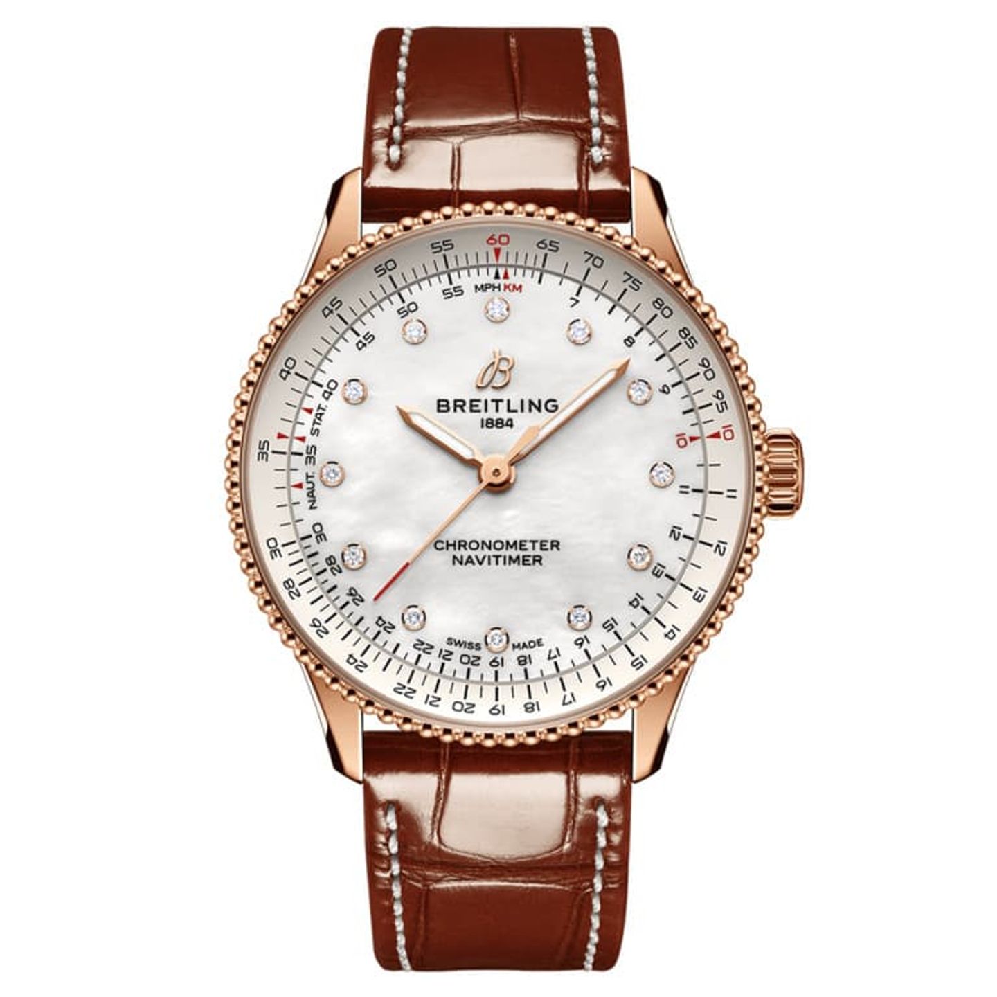 Breitling Navitimer R17327211A1P1 (2025) - Pearl dial 36 mm Rose Gold case (1/1)