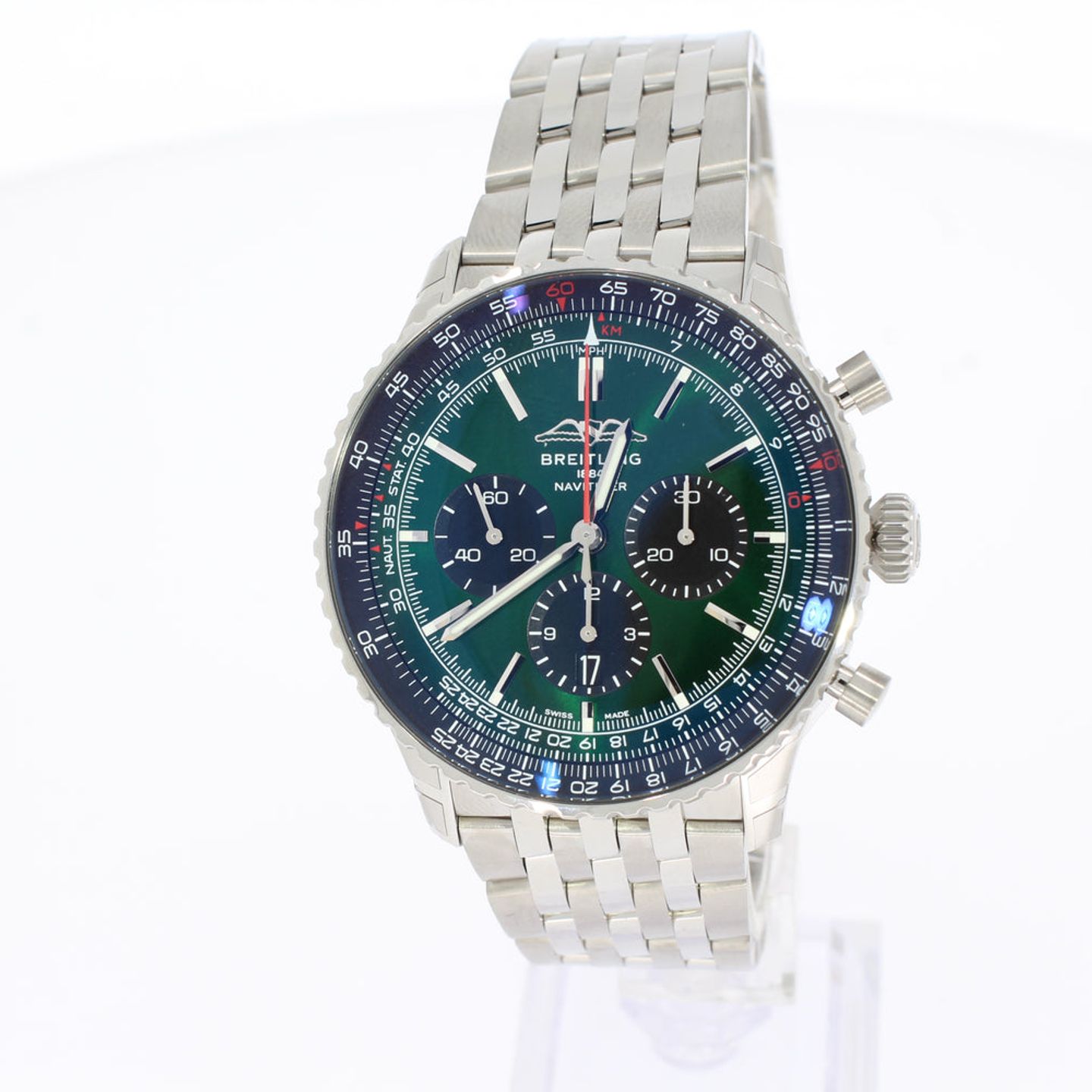 Breitling Navitimer 01 (46 MM) AB0137241L1A1 (2025) - Green dial 46 mm Steel case (1/4)