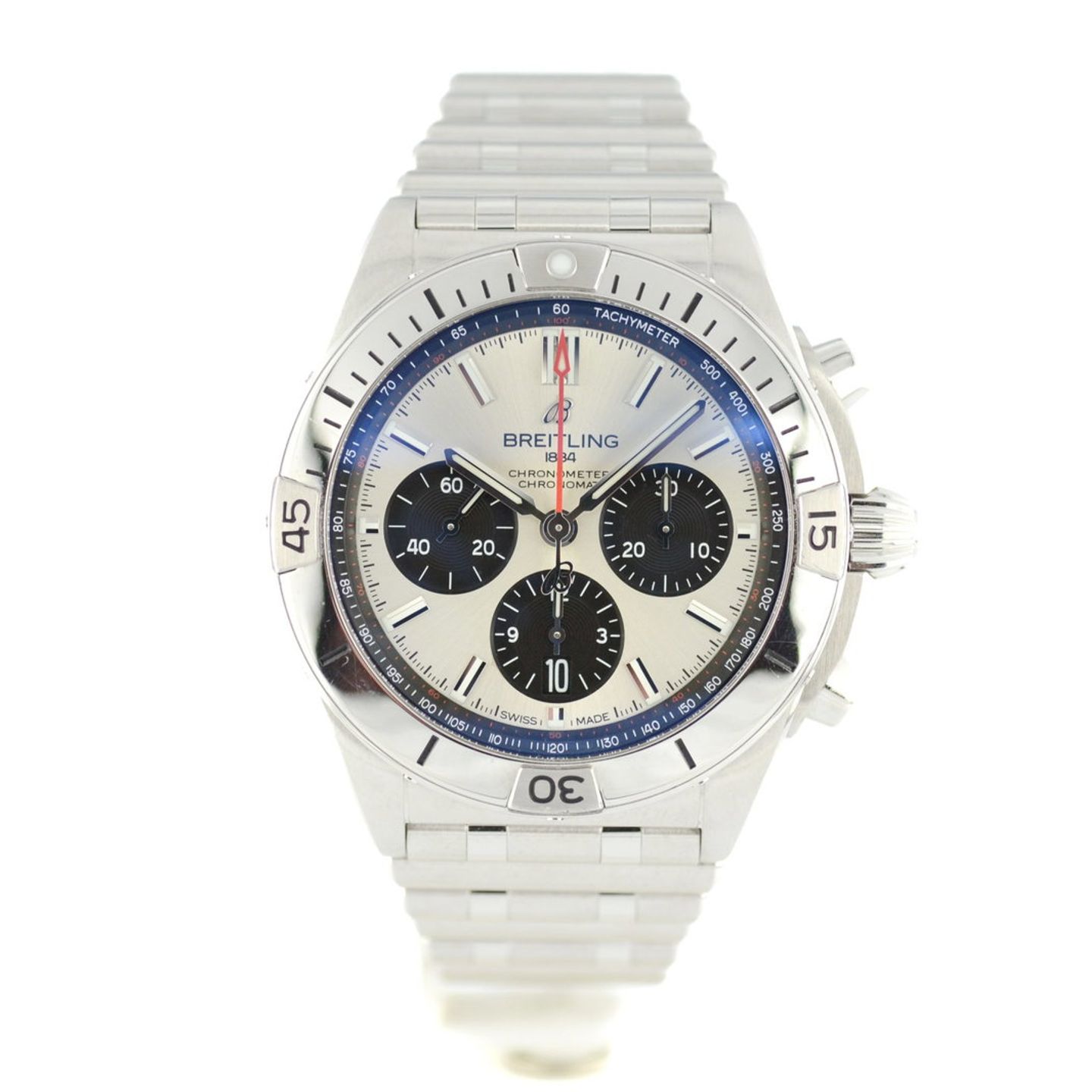 Breitling Chronomat 42 AB0134101G1A1 (2024) - Zilver wijzerplaat 42mm Staal (1/7)