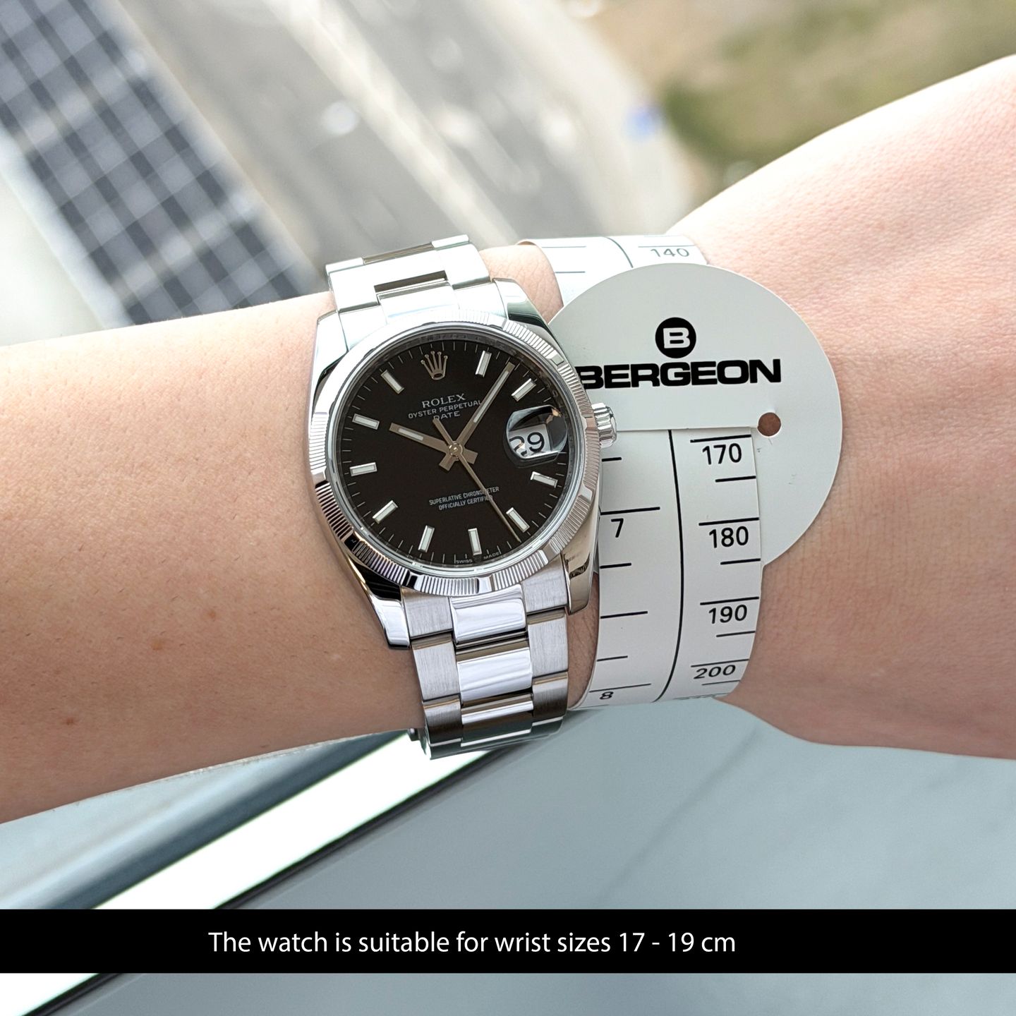 Rolex Oyster Perpetual Date 115210 (2008) - 34 mm Steel case (2/8)