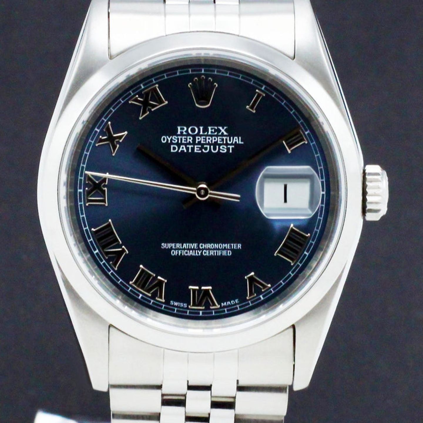 Rolex Datejust 36 16200 (1999) - Blue dial 36 mm Steel case (1/7)