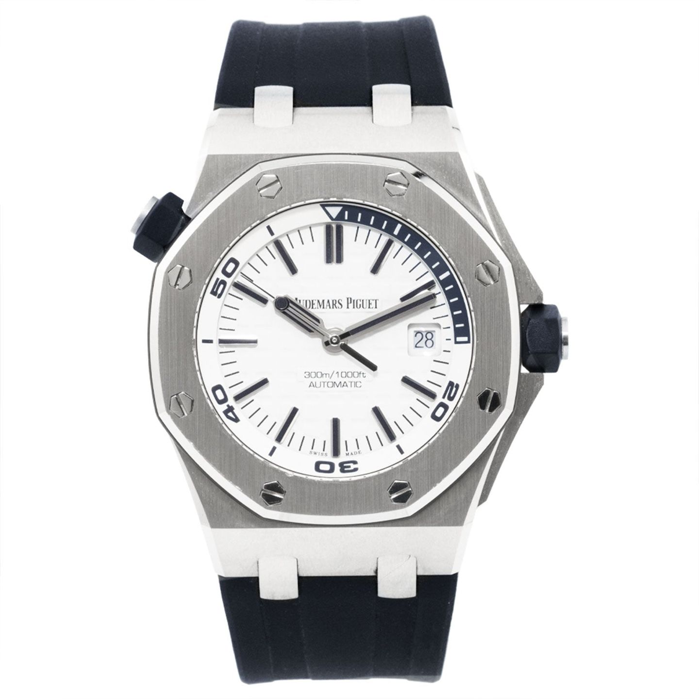 Audemars Piguet Royal Oak Offshore Diver 15710ST.OO.A010CA.01 (Onbekend (willekeurig serienummer)) - Wit wijzerplaat 42mm Staal (1/6)