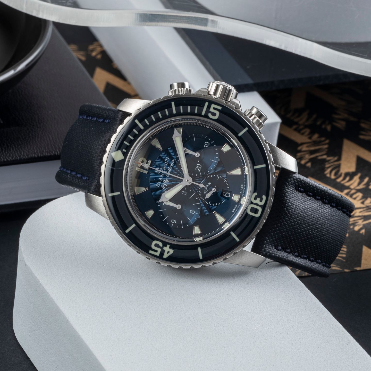 Blancpain Fifty Fathoms 5085FB-1140-52B (Onbekend (willekeurig serienummer)) - Blauw wijzerplaat 46mm Staal (2/8)