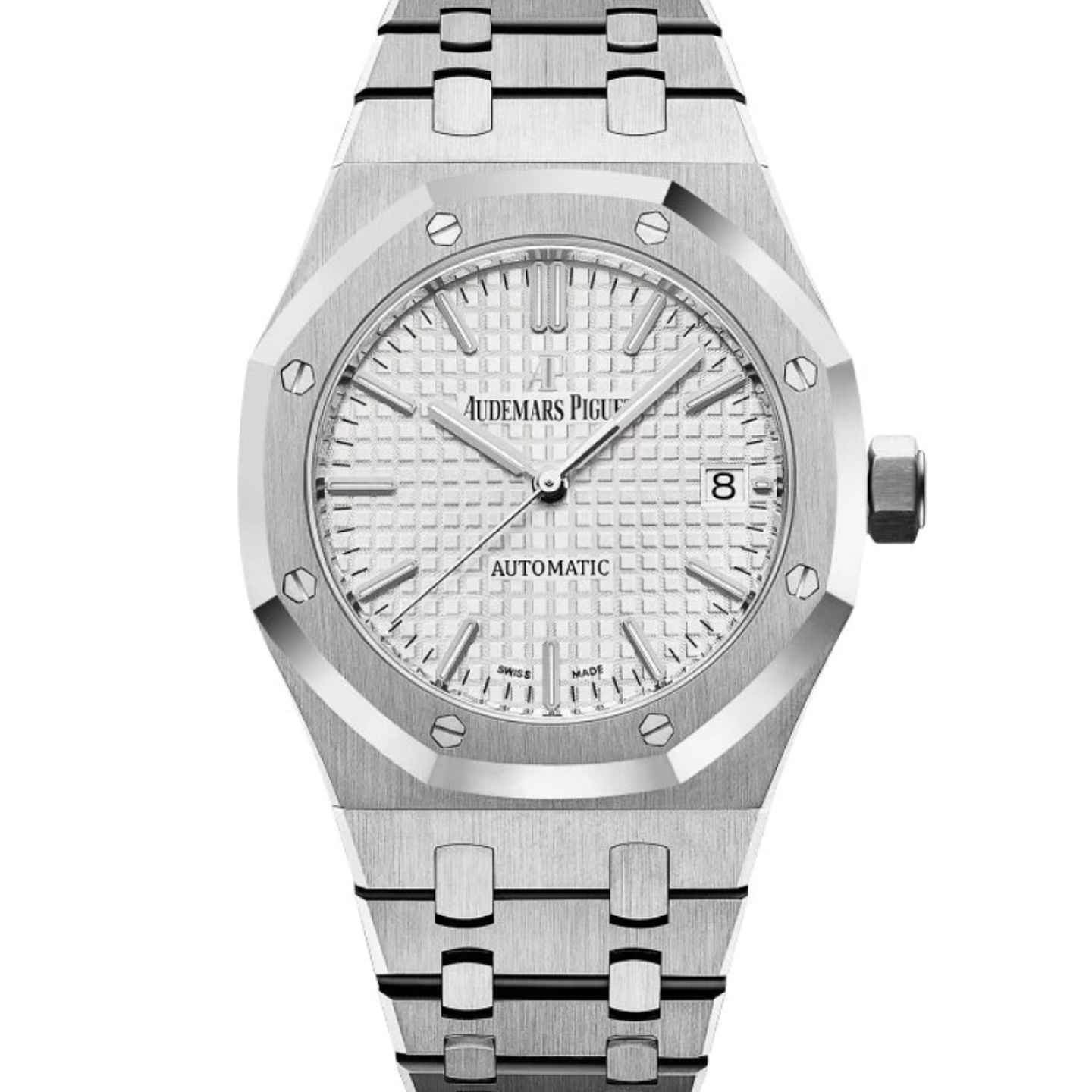 Audemars Piguet Royal Oak Selfwinding 15450ST.OO.1256ST.01 (2021) - Zilver wijzerplaat 37mm Staal (1/8)