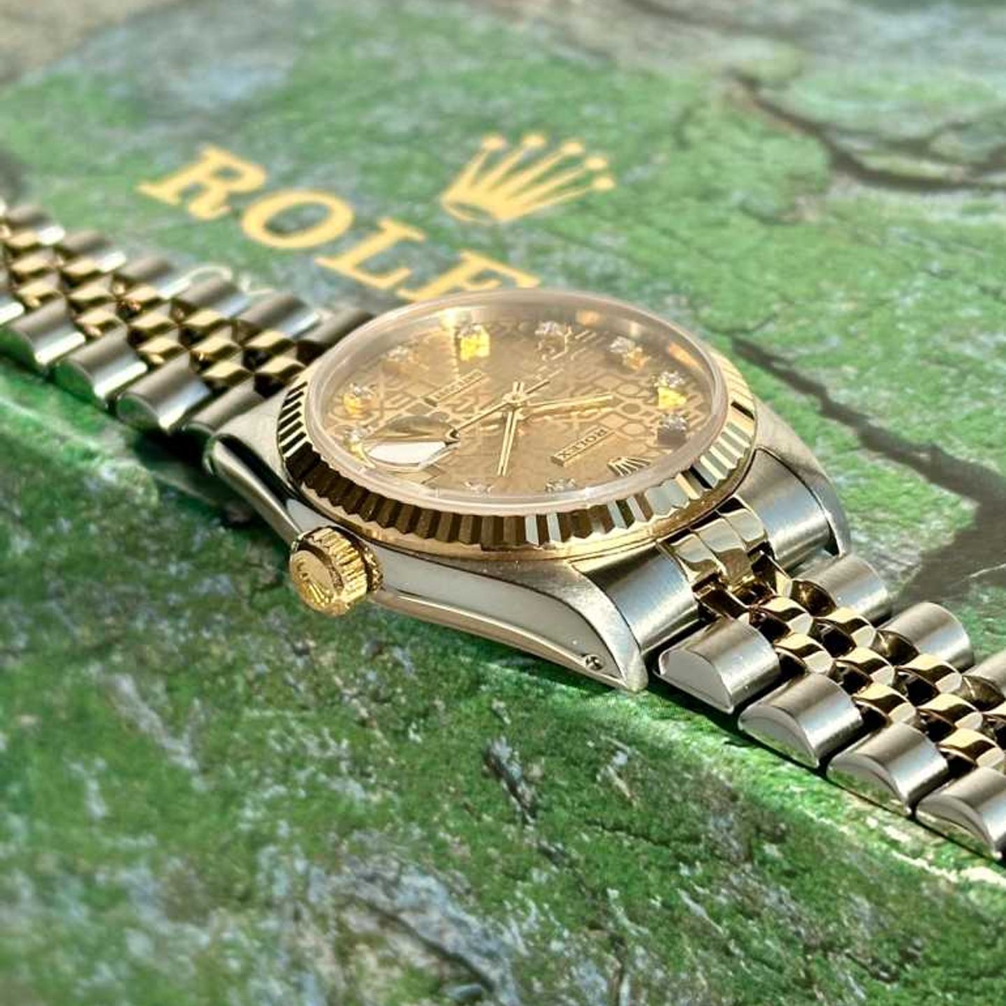 Rolex Datejust 31 68273 (1984) - Gold dial 31 mm Gold/Steel case (6/8)