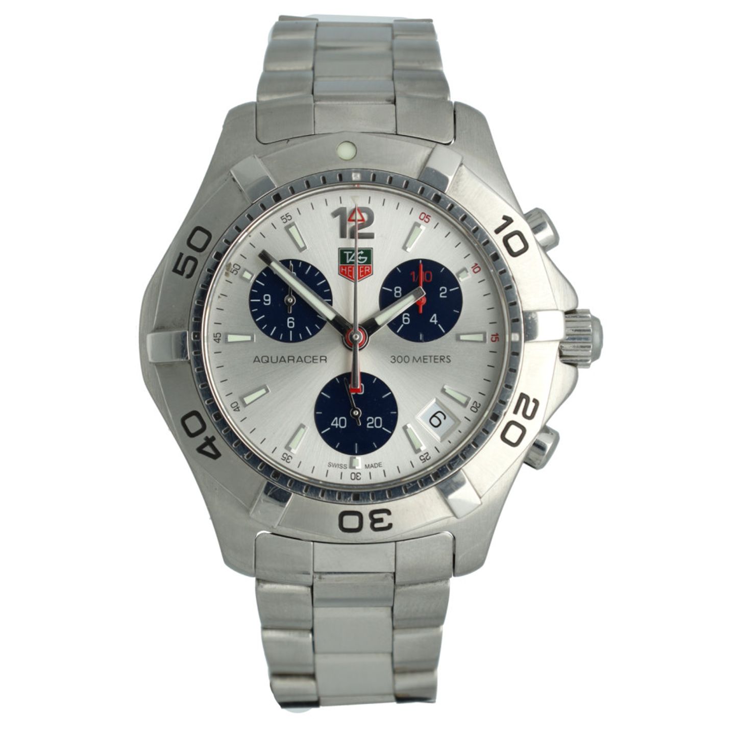TAG Heuer Aquaracer 300M CAF1111 (2007) - Silver dial 42 mm Steel case (2/5)