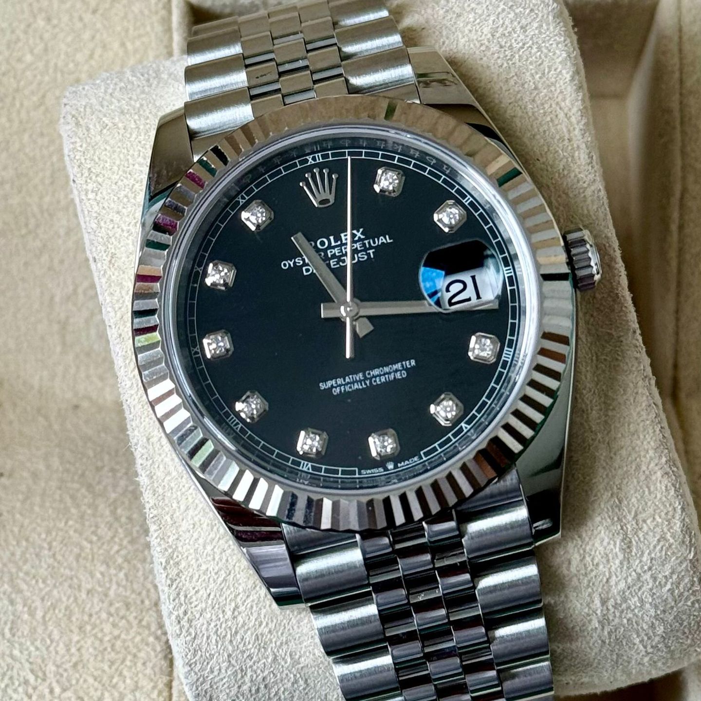 Rolex Datejust 41 126334 (2020) - Grijs wijzerplaat 41mm Staal (1/7)