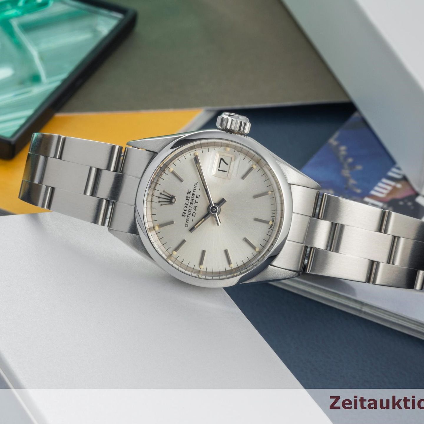 Rolex Oyster Perpetual Lady Date 6516 (1970) - Silver dial 26 mm Steel case (2/8)