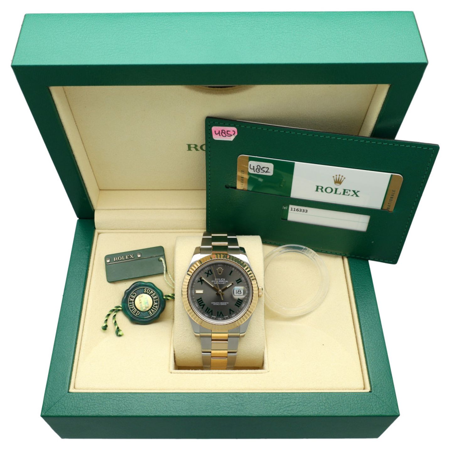 Rolex Datejust II 116333 (2015) - Grey dial 41 mm Gold/Steel case (6/7)