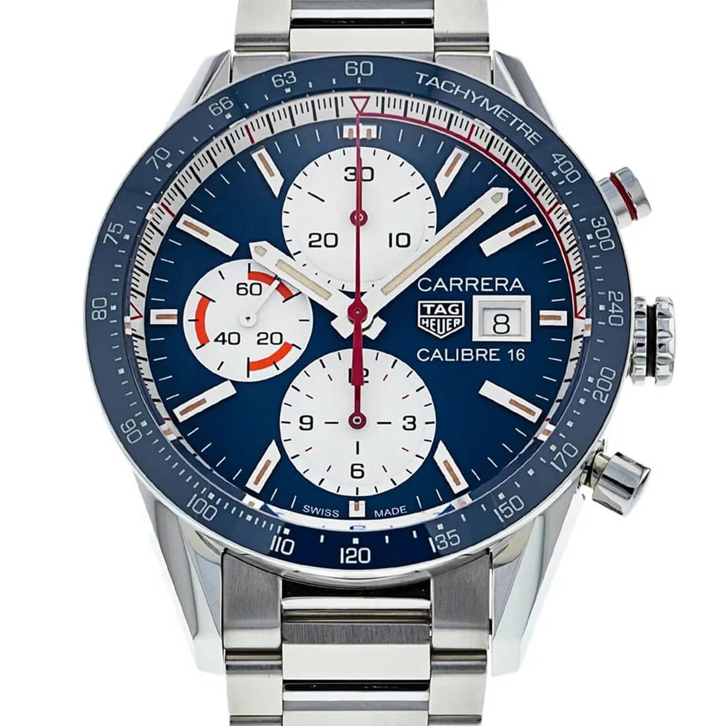 TAG Heuer Carrera Calibre 16 CV201AR.BA0715 (2023) - Blue dial 41 mm Steel case (2/3)