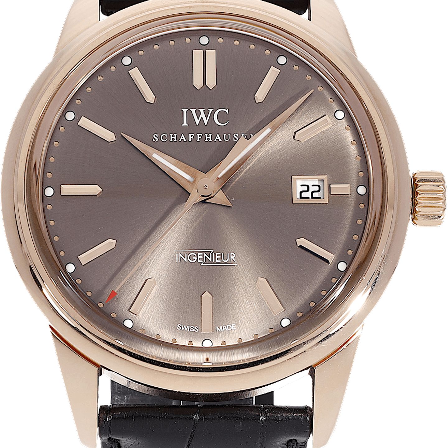 IWC Ingenieur Automatic IW323312 (Onbekend (willekeurig serienummer)) - Bruin wijzerplaat 43mm Roségoud (2/5)