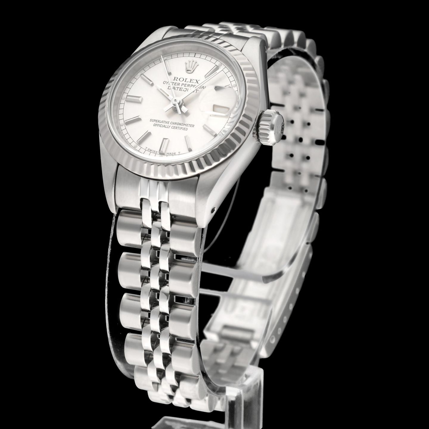 Rolex Lady-Datejust 69174 (1989) - Silver dial 26 mm Steel case (5/8)