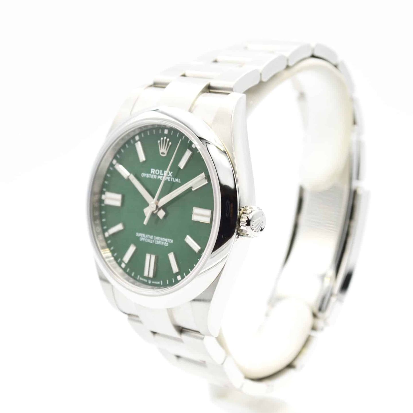 Rolex Oyster Perpetual 41 124300 (2024) - Groen wijzerplaat 41mm Staal (2/7)