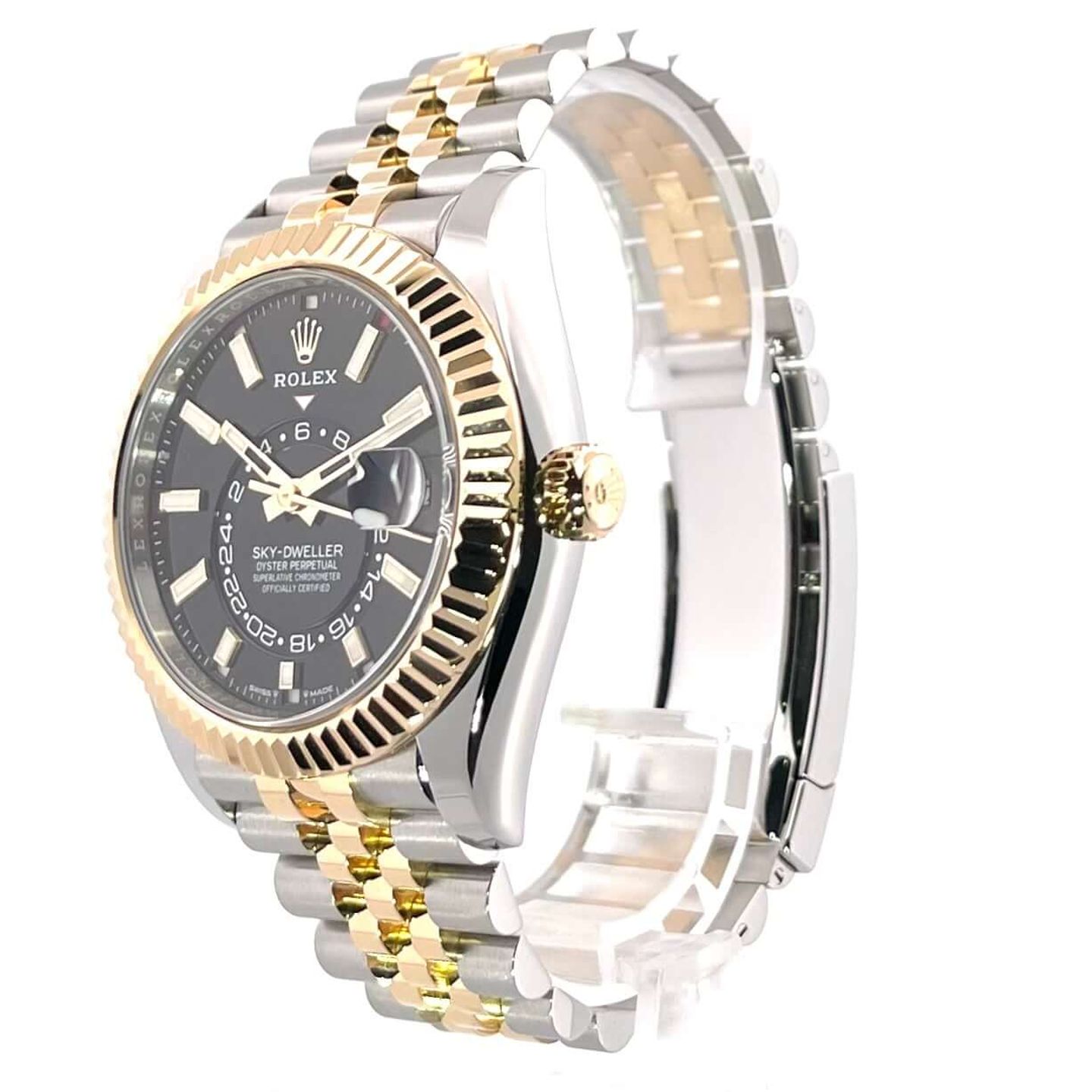 Rolex Sky-Dweller 336933 (2023) - Zwart wijzerplaat 42mm Goud/Staal (3/8)