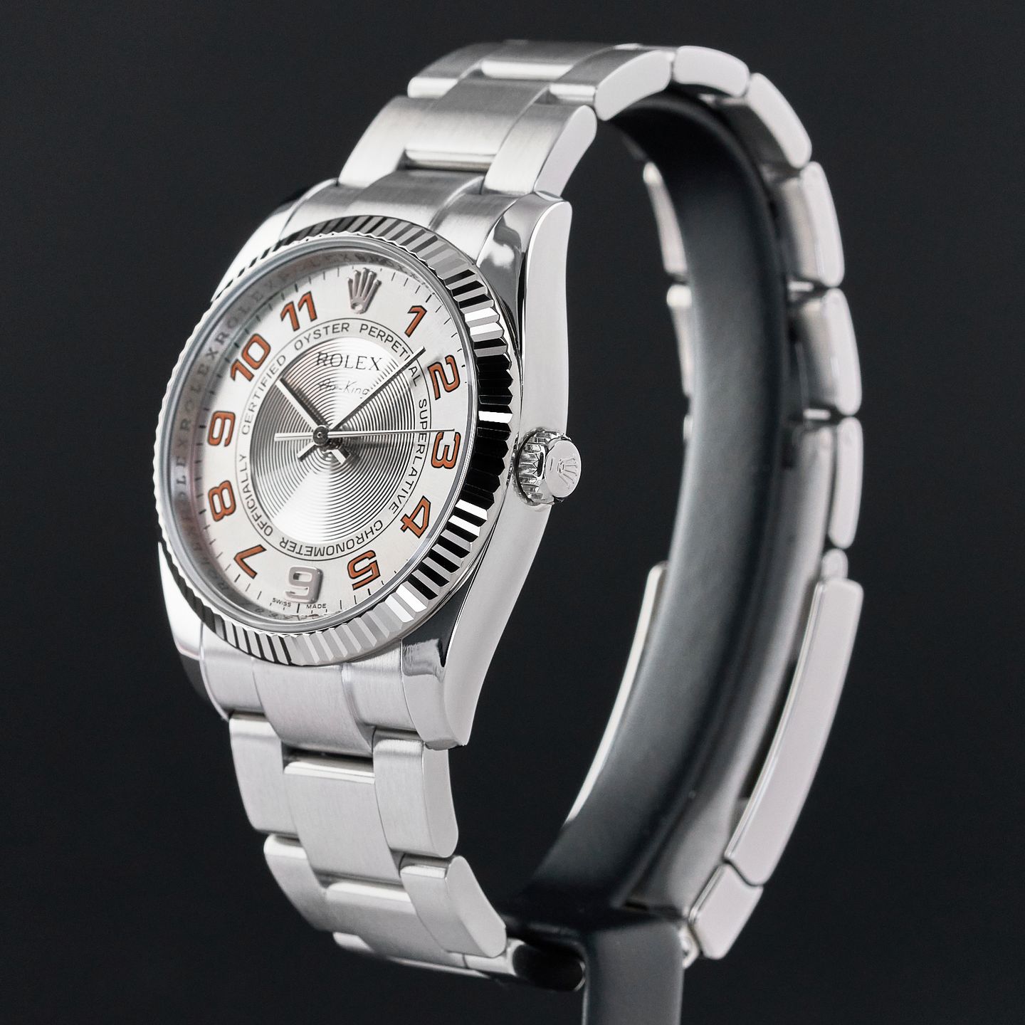 Rolex Air-King 114234 (2008) - Zilver wijzerplaat 34mm Staal (3/7)