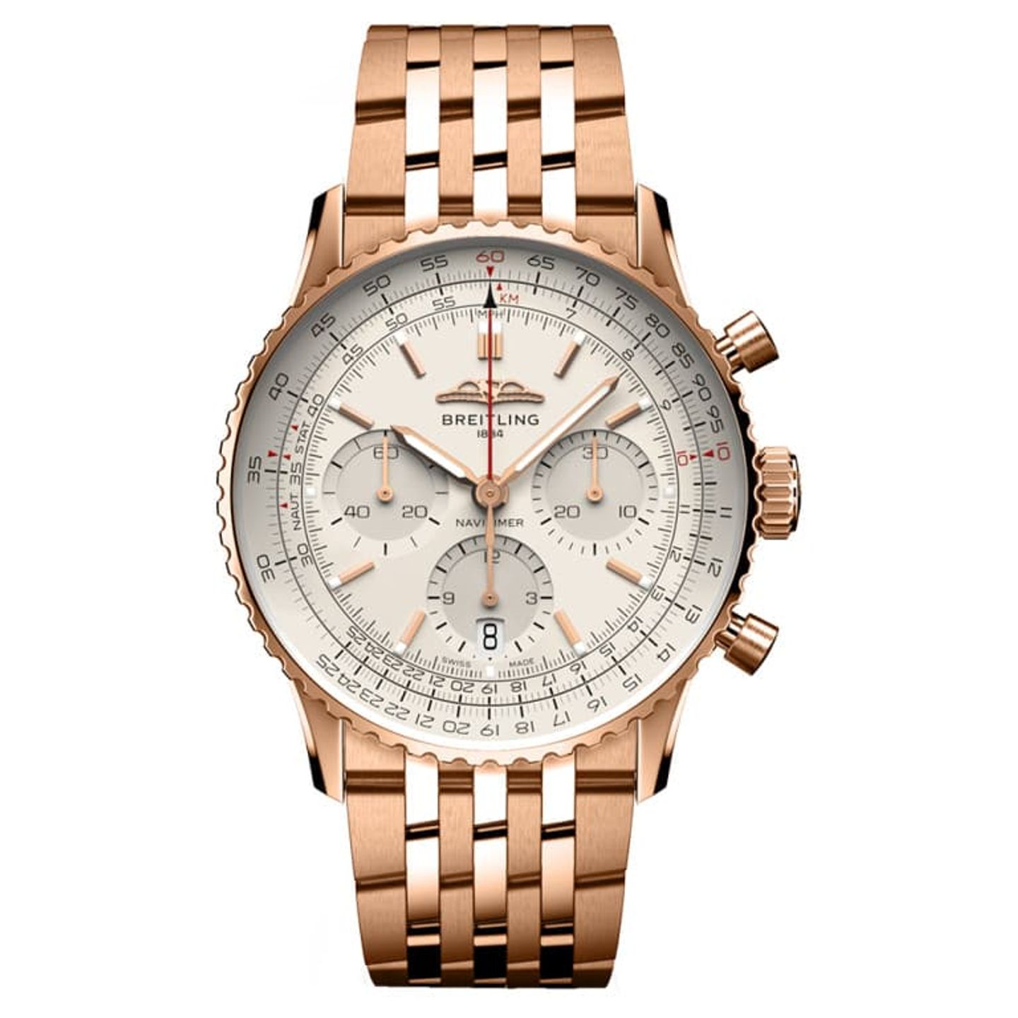 Breitling Navitimer RB0139211G1R1 (2025) - Silver dial 41 mm Red Gold case (1/1)