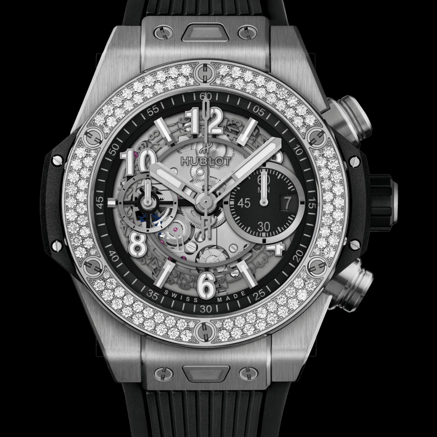 Hublot Big Bang Unico 421.NX.1170.RX.1104 (2022) - Transparant wijzerplaat 44mm Titanium (1/2)