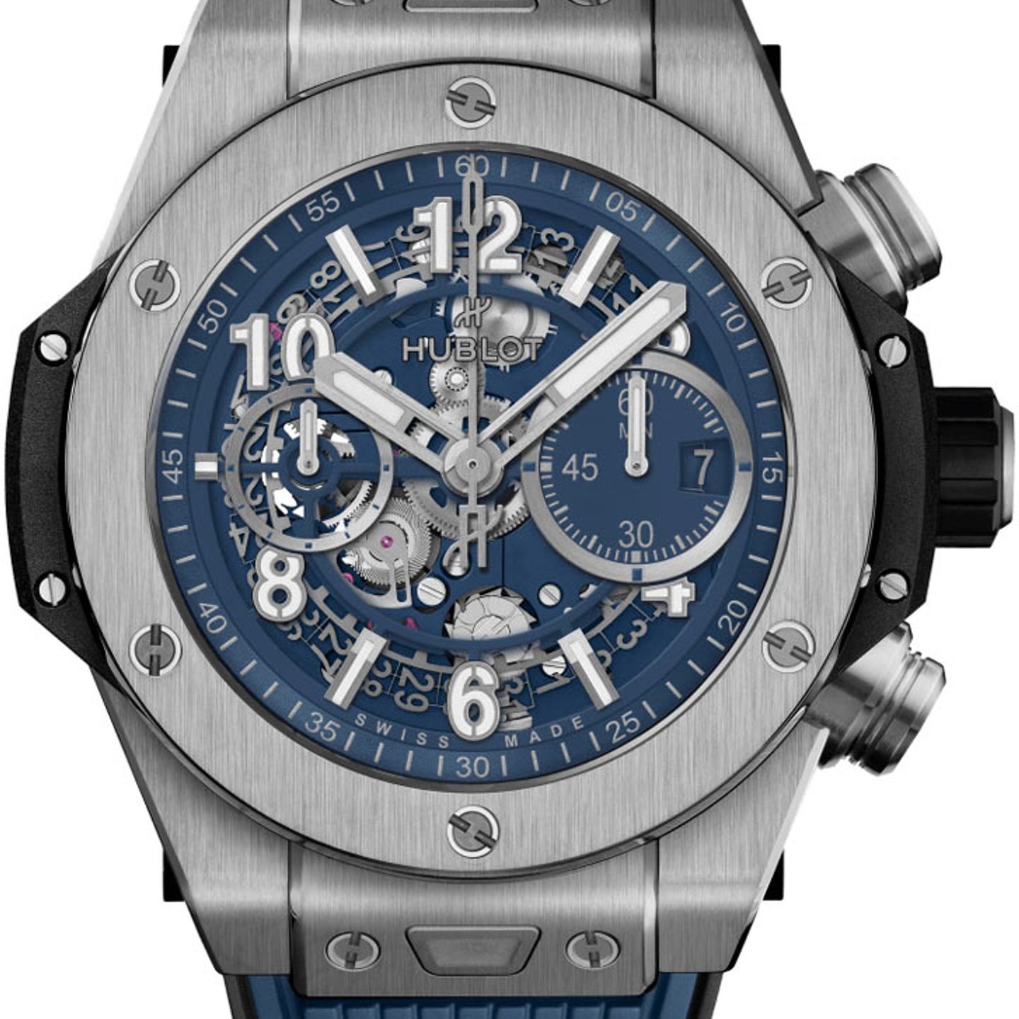 Hublot Big Bang Unico 421.NX.5170.RX (2024) - Blauw wijzerplaat 44mm Titanium (1/1)