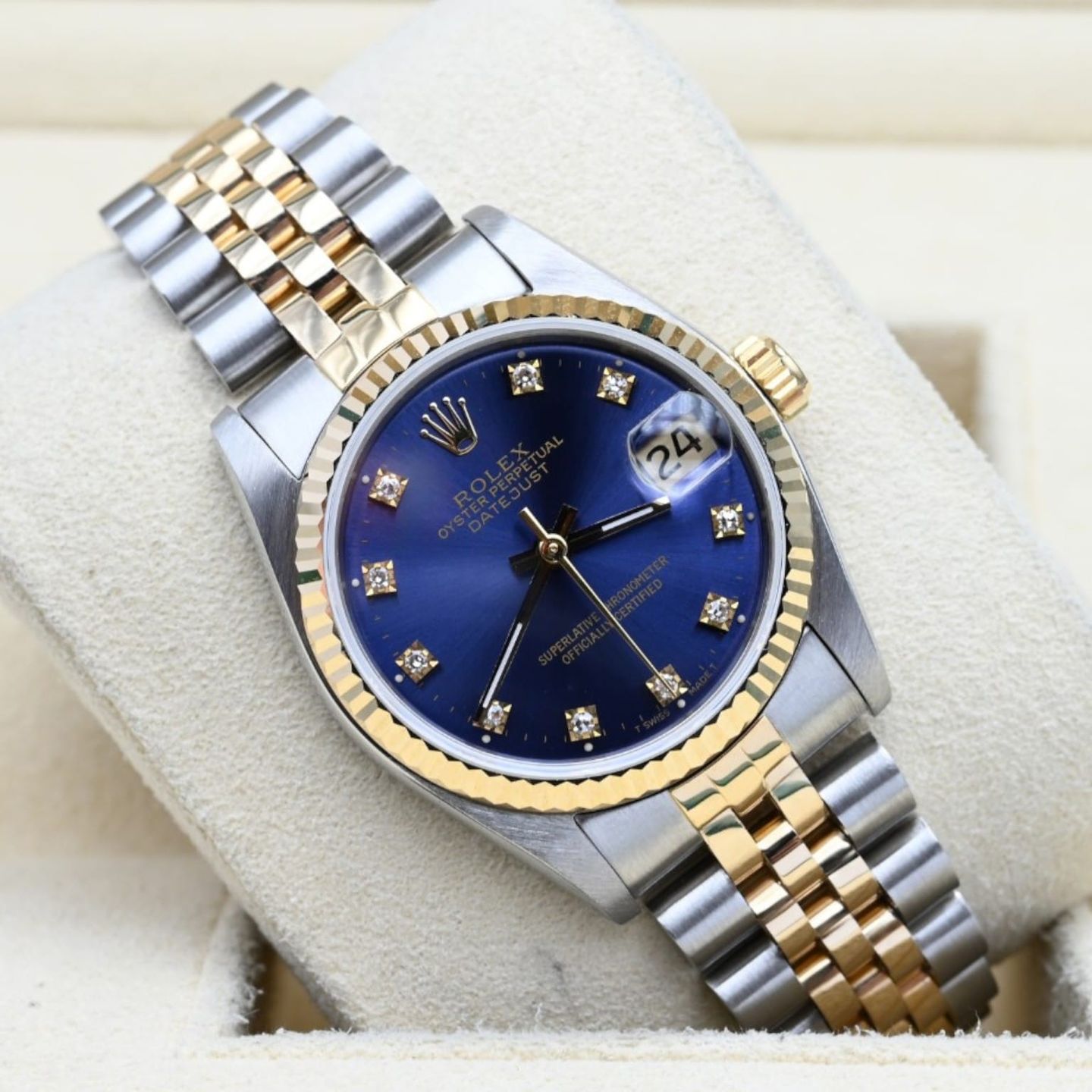 Rolex Datejust 31 68273 (1994) - Blue dial 31 mm Gold/Steel case (1/7)