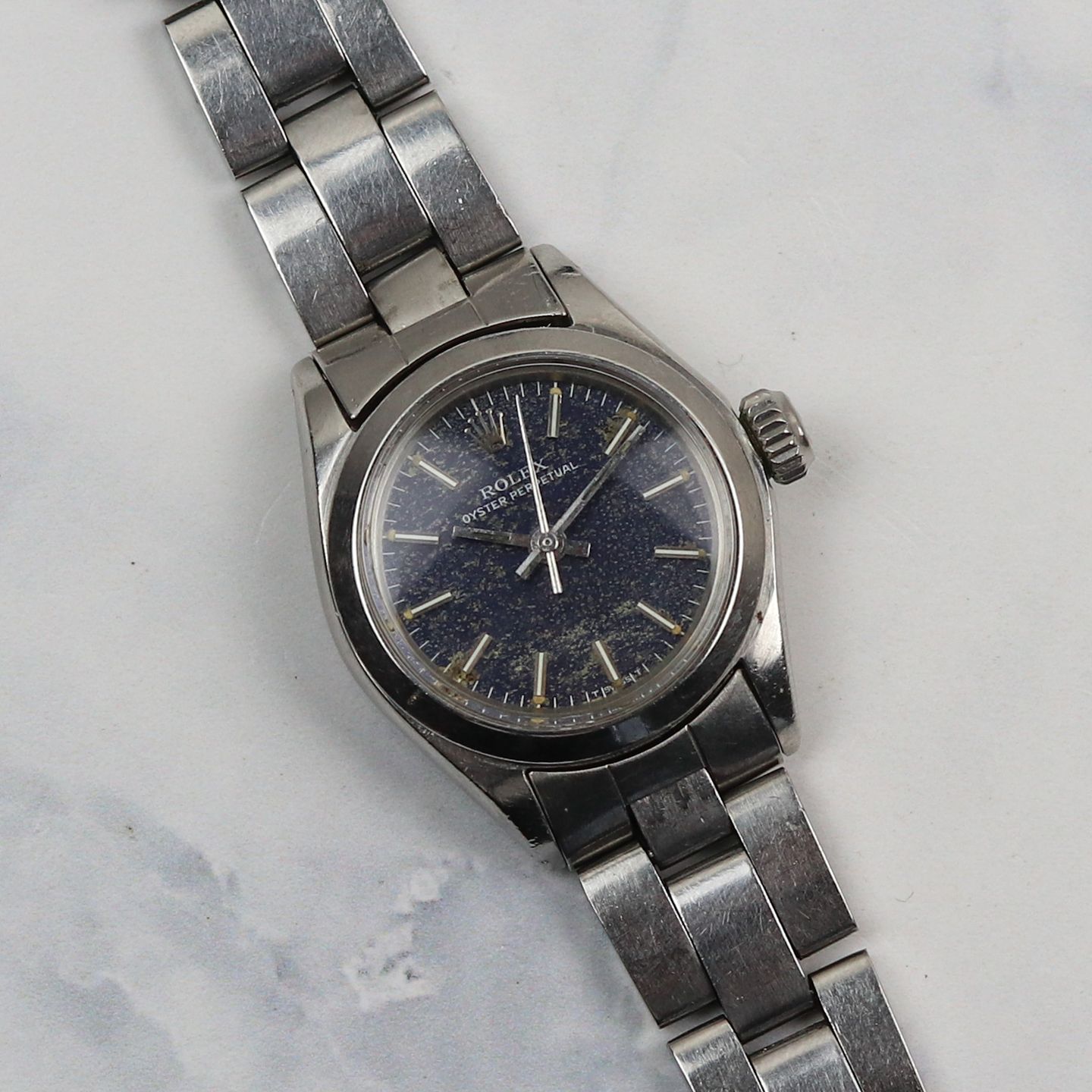 Rolex Oyster Perpetual 6618 (1970) - Blauw wijzerplaat 26mm Staal (2/4)