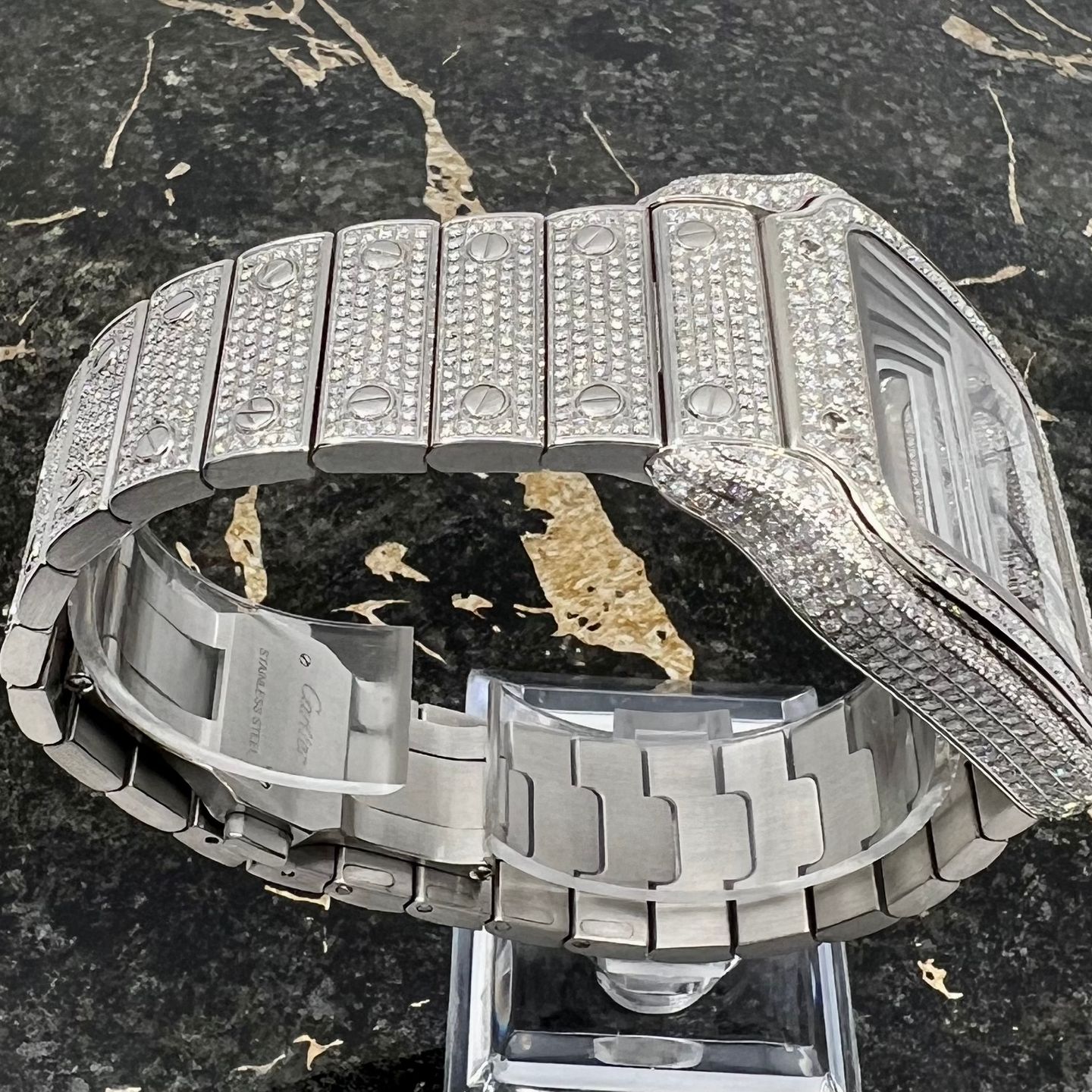 Cartier Santos WSSA0018 (2023) - Zilver wijzerplaat 40mm Staal (8/8)