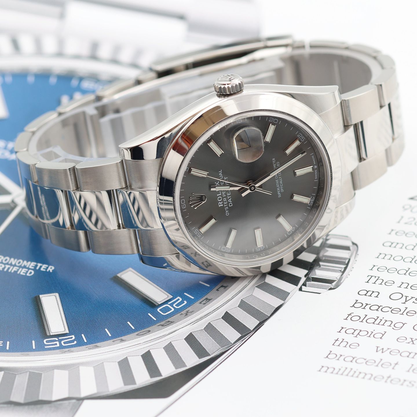 Rolex Datejust 41 126300 (Onbekend (willekeurig serienummer)) - Grijs wijzerplaat 41mm Staal (6/8)