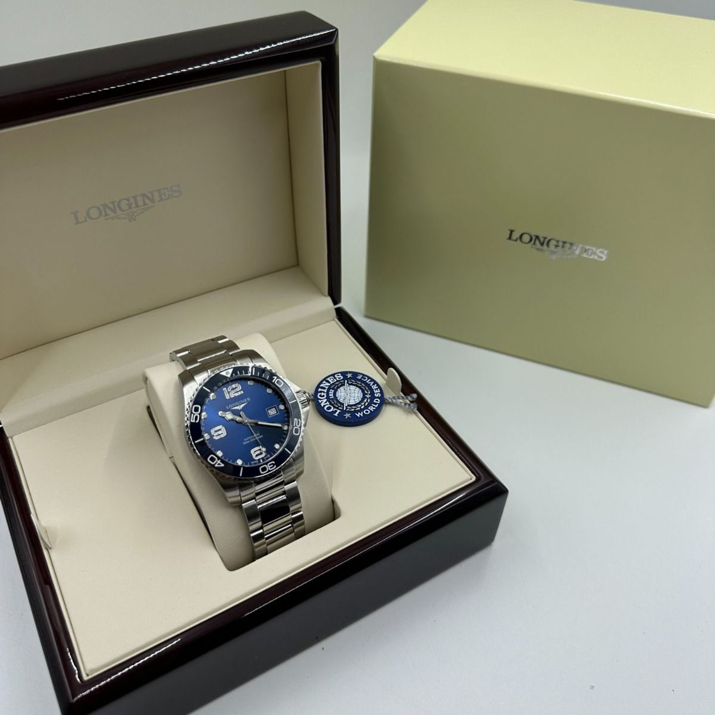 Longines HydroConquest L3.781.4.96.6 (2023) - Blauw wijzerplaat 41mm Staal (2/8)