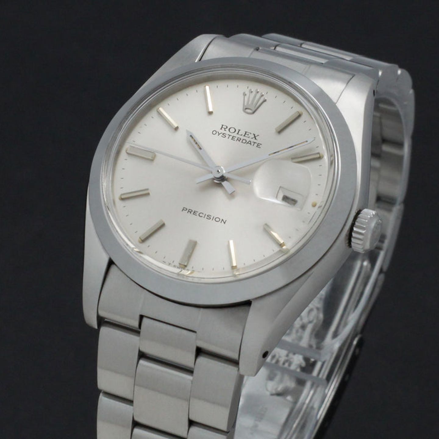 Rolex Oyster Precision 6694 (1985) - Zilver wijzerplaat 34mm Staal (7/7)