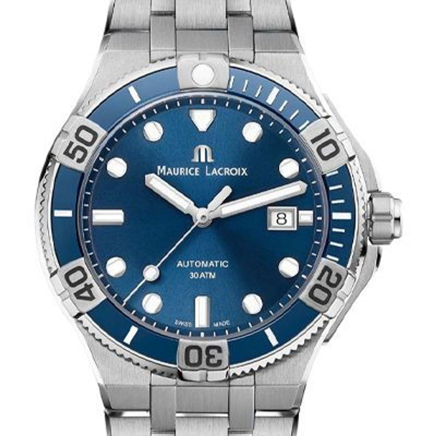 Maurice Lacroix Aikon AI6058-SS002-430-2 (2023) - Blauw wijzerplaat 43mm Staal (1/2)