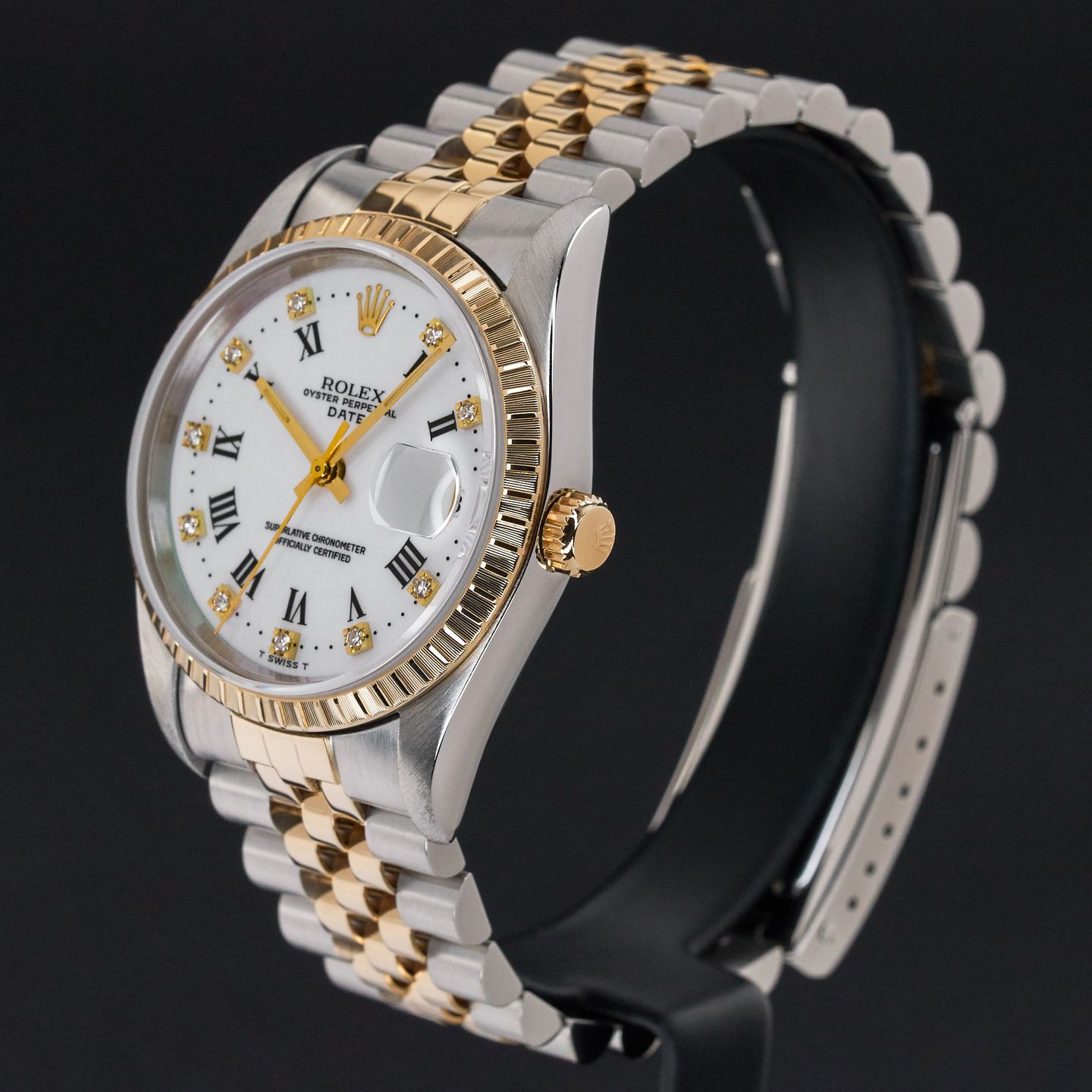 Rolex Oyster Perpetual Date 15223 (1991) - 34 mm Gold/Steel case (4/8)