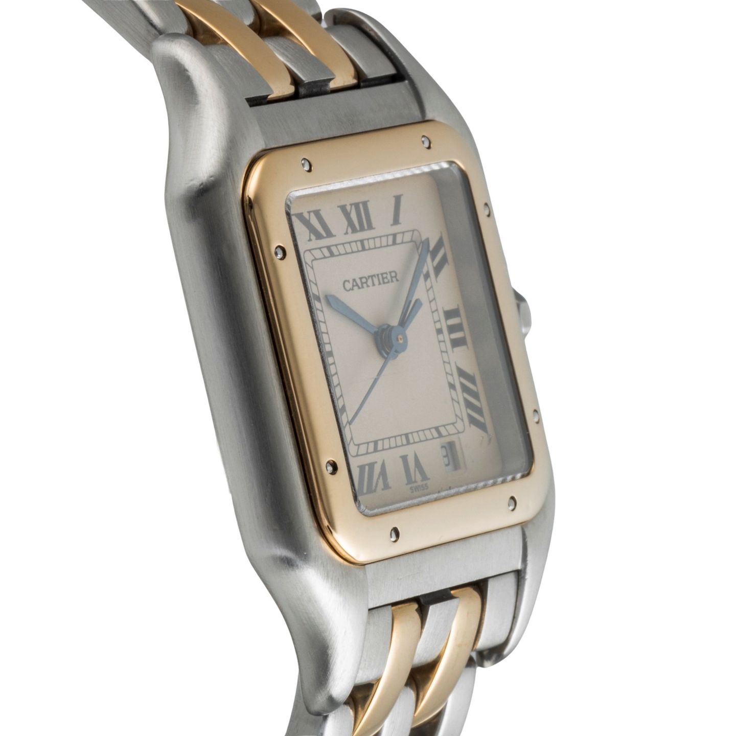 Cartier Panthère 83949 (1990) - Champagne wijzerplaat 27mm Goud/Staal (7/8)