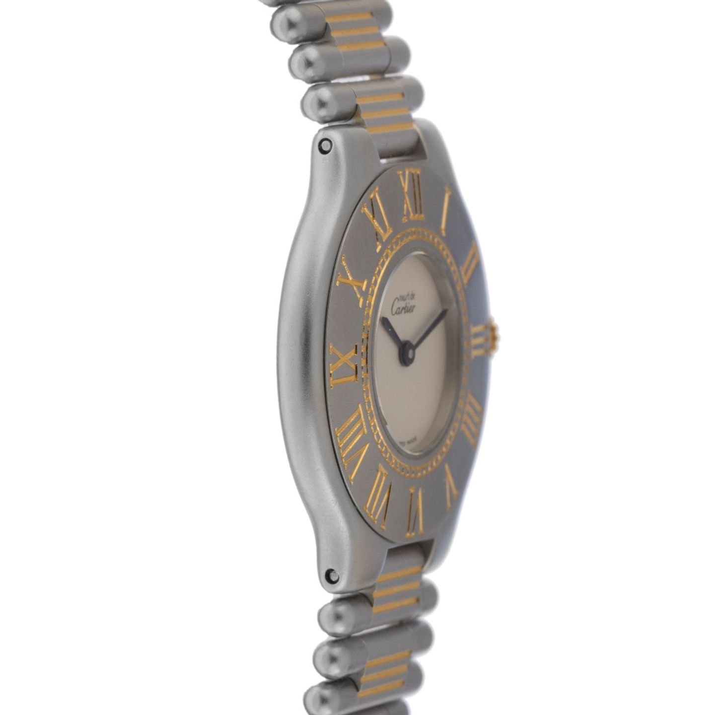 Cartier 21 Must de Cartier 9010 (1992) - Wit wijzerplaat 30mm Goud/Staal (5/8)