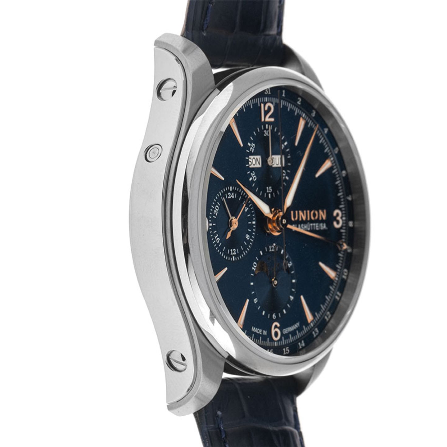 Union Glashütte Belisar Chronograph D014.425.16.047.01 (2026) - Blue dial 42 mm Steel case (5/8)