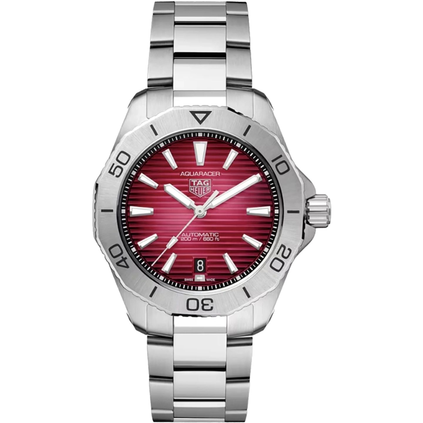 TAG Heuer Aquaracer WBP2114.BA0627 (2025) - Rood wijzerplaat 40mm Staal (1/1)