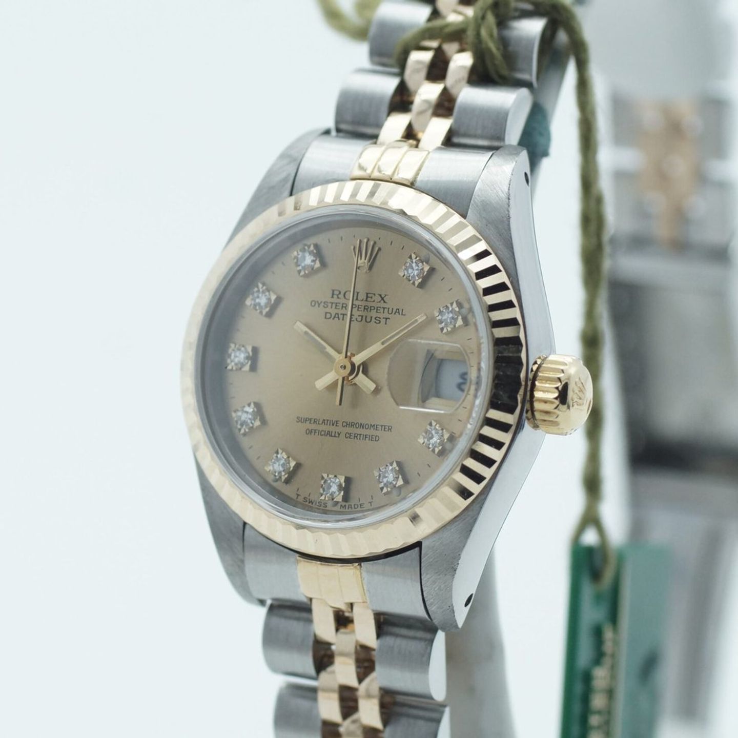 Rolex Lady-Datejust 69173 (1992) - Champagne dial 26 mm Gold/Steel case (4/8)